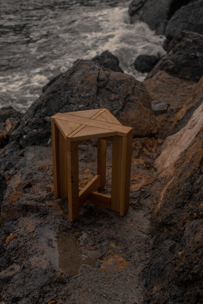 Berber stool on the seaside