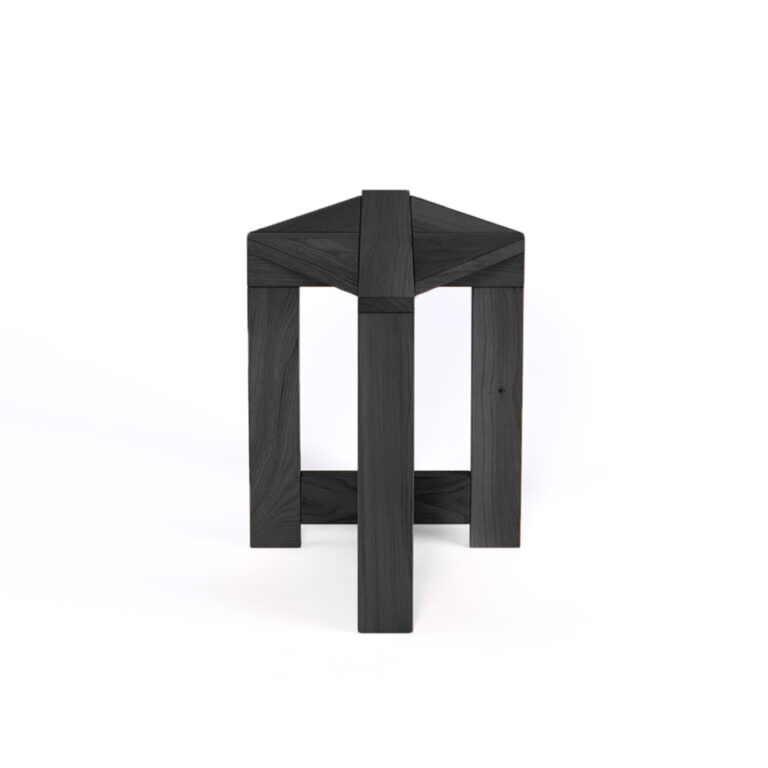Black Berber stool from the front