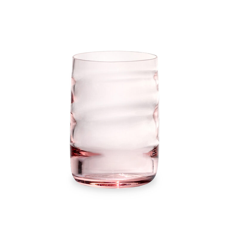 Crystal glass big vase in red sand color