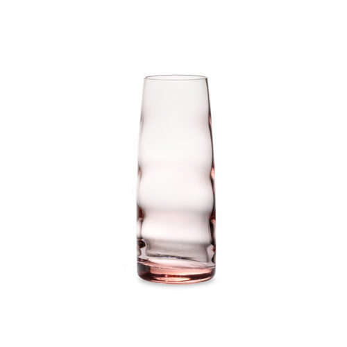 Crystal glass carafe in red sand color