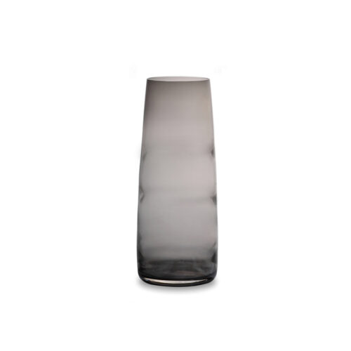 Crystal glass carafe in storm grey color