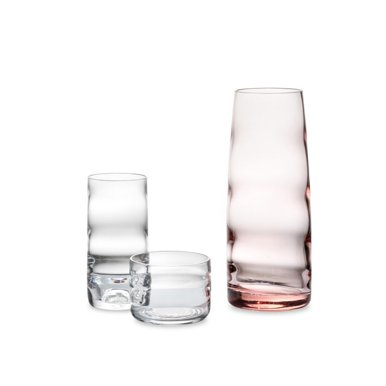 Set of crystal glassware