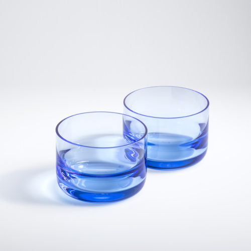 Low DUNES glass in indigo blue variant