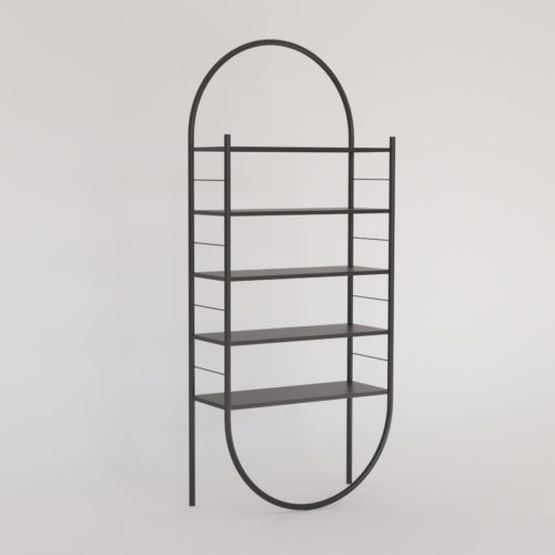 Inifini Shelving System - Single Module - Left Side - Black