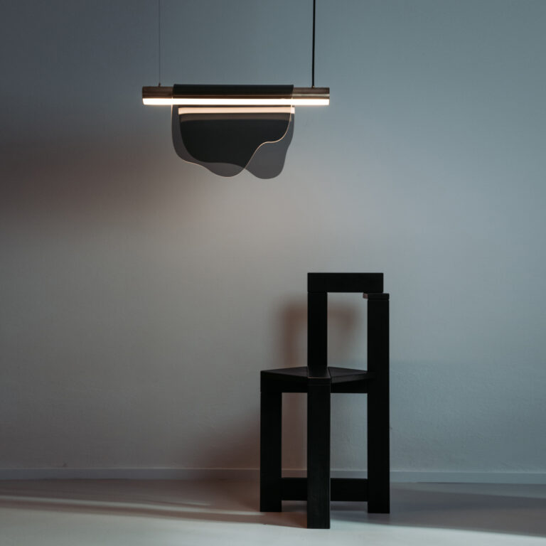 Avalanche Pendant Light Medium Berber Chair Black