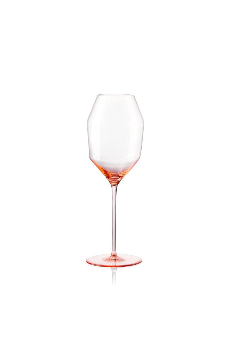 Orbit Sparkling Wine Glass Red Sand