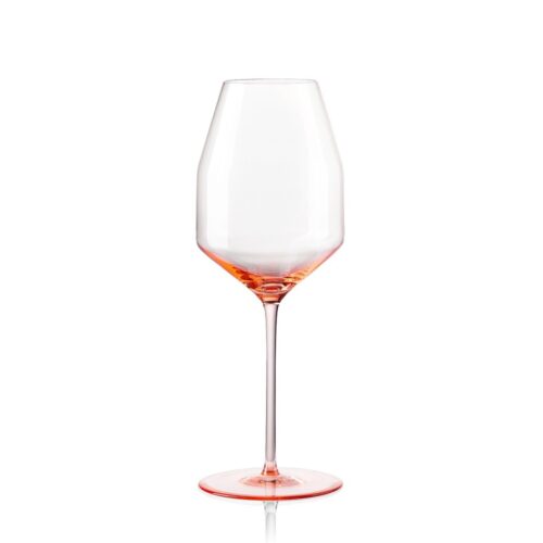 Orbit White Wine Glass Red Sand